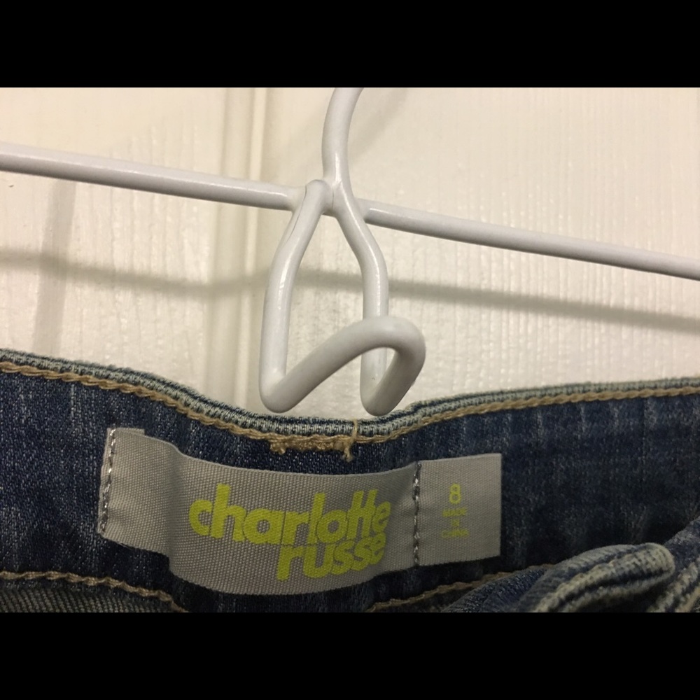 Charlotte Russe Denim Skirt Size 8 NWT o - Picture 6 of 8